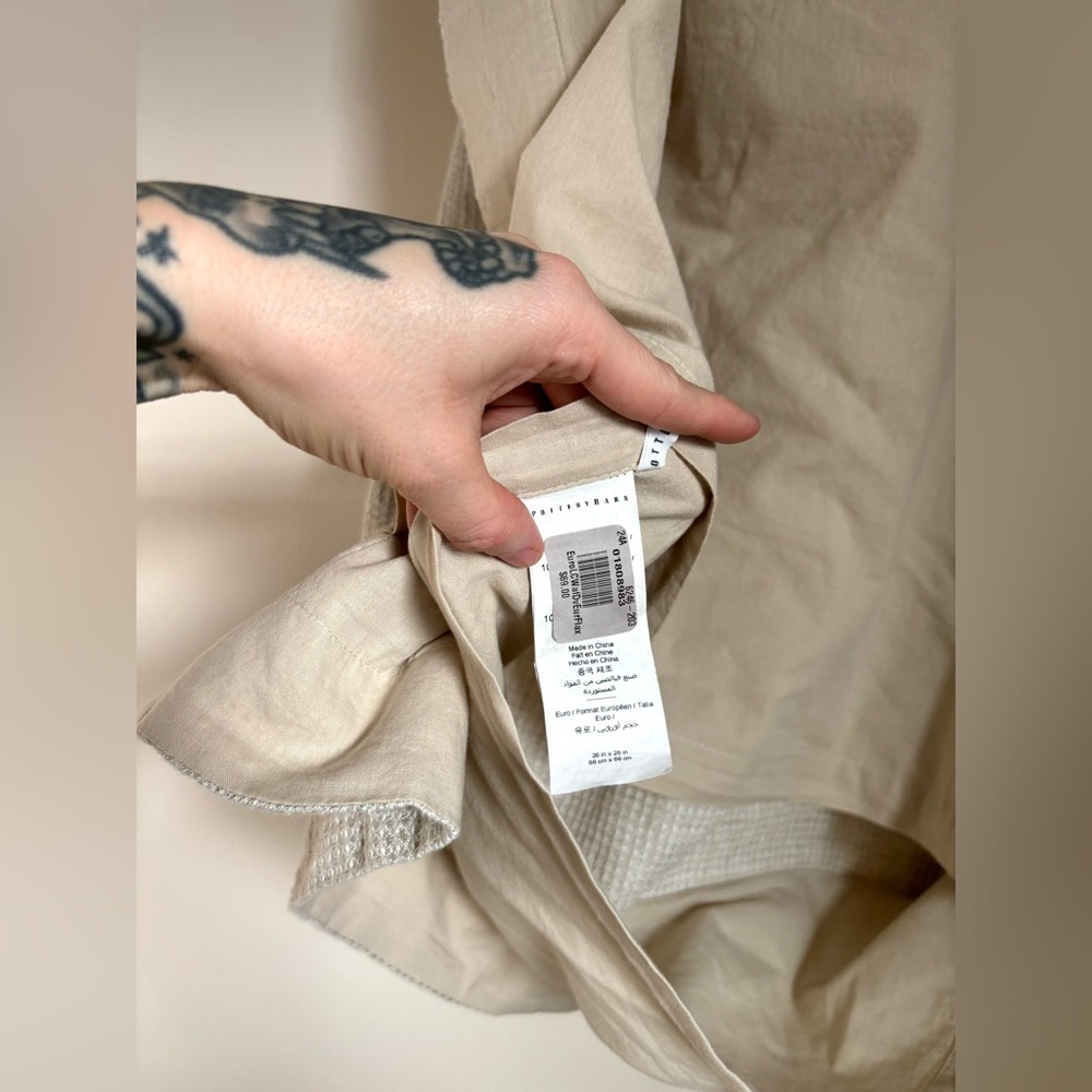 Pottery Barn flax waffle shams in the color “ecru”- linen & cotton blend - Picture 12 of 15